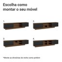 Ver imagem 6 de Rack Suspenso para Tv até 80 Polegadas 218 Cm 2 Portas Rustic/preto Agata Madesa