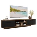 Ver imagem 2 de Rack Suspenso para Tv até 80 Polegadas 218 Cm 2 Portas Rustic/preto Agata Madesa