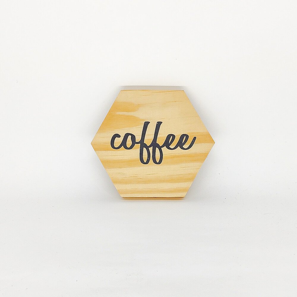 Tábua mini hexágono ¨Coffee¨