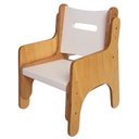 Ver imagem 3 de Cadeirinha Infantil de Madeira Branca Fabrink