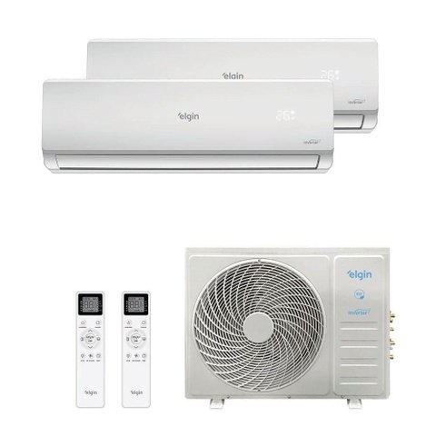 Ar Condicionado Multi Split Elgin Inverter 18000 BTUS 2X Evap Hi Wall 9.000 + 18.000 Quente e Frio