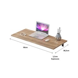 Mesa de Parede Dobravel Supensa com Suporte 90x38 Teka Madrid - 4