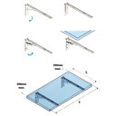 Ver imagem 4 de Mesa de Parede Dobravel Supensa com Suporte 90x38 Teka Madrid