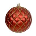 Ver imagem 1 de Cj 3 Bolas de Natal Pvc Vermelho e Dourado 10cm