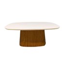 Ver imagem 1 de Mesa de Centro Retangular 100x60cm Madeira e Laca Branca