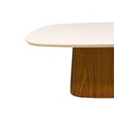 Ver imagem 2 de Mesa de Centro Retangular 100x60cm Madeira e Laca Branca