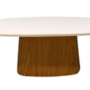 Ver imagem 3 de Mesa de Centro Retangular 100x60cm Madeira e Laca Branca