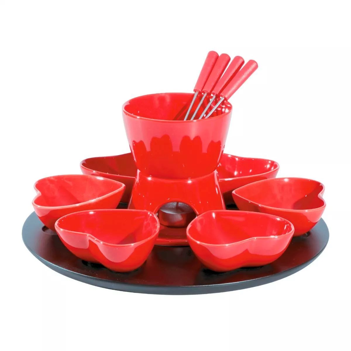 Conjunto para Fondue Coração Vermelho 14 Pçs Mons Hauskraft - 2