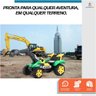 Mini Escavadeira Elétrica Infantil 6v Baby Style Verde até 25kg Diversão Segurança e Design Realista - 3