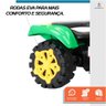 Mini Escavadeira Elétrica Infantil 6v Baby Style Verde até 25kg Diversão Segurança e Design Realista - 7