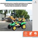 Ver imagem 4 de Mini Escavadeira Elétrica Infantil 6v Baby Style Verde até 25kg Diversão Segurança e Design Realista