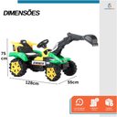 Ver imagem 6 de Mini Escavadeira Elétrica Infantil 6v Baby Style Verde até 25kg Diversão Segurança e Design Realista
