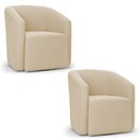 Ver imagem 2 de Poltrona Decorativa Base Giratória Kit 2 Stella Max Suede D03 - D’Rossi