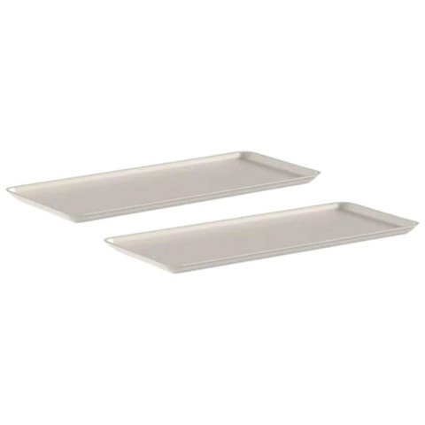 Kit 2 Tampas para Cesto Flow 4,5 ou 6,6 Litros Bege 34x15x1,3cm ou Tampa para Caixa Organizadora