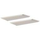 Ver imagem 1 de Kit 2 Tampas para Cesto Flow 4,5 ou 6,6 Litros Bege 34x15x1,3cm ou Tampa para Caixa Organizadora
