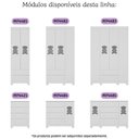 Ver imagem 5 de Cômoda Infantil 125cm 2 Portas com Vidro e 4 Gavetas Fofura Multimóveis Mp4485 Branco Branco