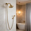 Ver imagem 2 de Chuveiro com Desviador Auto Limpante Livo Gold Escovado 1/2" Addra