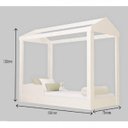 Ver imagem 3 de Cama Montessoriana Infantil 160cm Casinha Montessoriana Crystal Branco