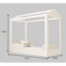 Cama Montessoriana Infantil 160cm Casinha Montessoriana Crystal  Branco - 3