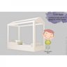 Cama Montessoriana Infantil 160cm Casinha Montessoriana Crystal  Branco - 4