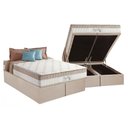 Ver imagem 1 de Cama Box Baú Queen: Colchão Molas Ensacadas Superlastic King Best + Base Crc Suede Clean (158x198)