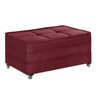 Puff Cama Multiuso Solteiro Com Rodízios LINDECOR Vermelho escuro - 1
