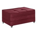 Ver imagem 1 de Puff Cama Multiuso Solteiro Com Rodízios LINDECOR Vermelho escuro