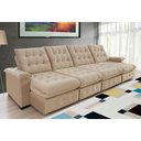Ver imagem 4 de Sofá Coliseu 4.00m Retrátil e Reclinável Super Pillow - Bege