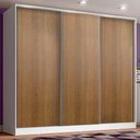 Ver imagem 1 de Guarda Roupa Juvenil 100% Mdf Madesa Kevin 3 Portas de Correr - Branco/rustic