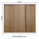 Ver mais imagens de Guarda Roupa Juvenil 100% Mdf Madesa Kevin 3 Portas de Correr - Branco/rustic