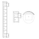 Ver imagem 5 de Armário Locker Porta Celular Aço 10 Portas com Chave