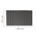 Ver imagem 2 de Painel Estofada Grécia 140CM Casal Suede Cinza Escuro - D A DECOR