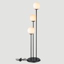 Ver imagem 3 de Abajur Coluna Newton 3 Globos Esfera de Vidro Branco - Preto - 3106-3-br