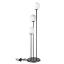 Ver imagem 1 de Abajur Coluna Newton 3 Globos Esfera de Vidro Branco - Preto - 3106-3-br