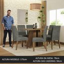Ver imagem 4 de Conjunto Sala de Jantar Mesa Tampo de Madeira 6 Cadeiras Rustic/silver Cheryl Madesa