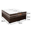 Ver imagem 3 de Cama Box Baú Casal Bipartido Suede + Colchão Molas Ensacadas Texas Prime Colchões 138x188x67cm