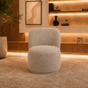 Ver imagem 2 de Poltrona Decorativa Bia Orgânica Boucle Recepção Sala Estar Quarto