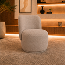 Ver imagem 1 de Poltrona Decorativa Bia Orgânica Boucle Recepção Sala Estar Quarto