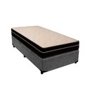 Ver imagem 1 de Cama Box Baú Solteiro 88 Suede Cinza com Colchão Paris de Molas Ensacadas Preto