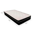 Ver imagem 2 de Cama Box Baú Solteiro 88 Suede Cinza com Colchão Paris de Molas Ensacadas Preto