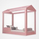 Ver imagem 2 de Cama Infantil 160cm Casinha Montessoriana Crystal Rosa