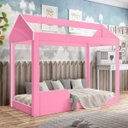 Ver imagem 1 de Cama Infantil 160cm Casinha Montessoriana Crystal Rosa
