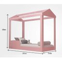 Ver imagem 3 de Cama Infantil 160cm Casinha Montessoriana Crystal Rosa