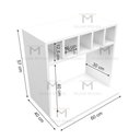 Ver imagem 2 de SUPORTE MICRO ONDAS GARRAFEIRA M64.2020.B (ESCRITÓRIO) MUNDI MOVEIS