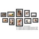 Ver imagem 1 de Kit 10 Quadros com Paspatur - Mural Sala - Painel Multifotos:opção Preto/parede