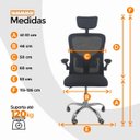 Ver imagem 5 de Kit 2 Cadeiras de Escritório Diretor Oficial Vegas com Apoio - Preto + E-book