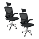 Ver imagem 1 de Kit 2 Cadeiras de Escritório Diretor Vegas Preta Oficial com Apoio para Braços para Home Office