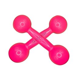 Par de Halteres Revestidos 3 Kg - Rosa - 2