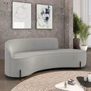 Ver imagem 2 de Sofá 4 Lugares Orgânico 220cm Pé Ferro Preto Morgan Suede Cinza D03 - D'Rossi