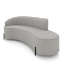 Ver imagem 1 de Sofá 4 Lugares Orgânico 220cm Pé Ferro Preto Morgan Suede Cinza D03 - D'Rossi